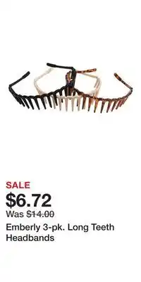 Kohl's Emberly 3-pk. Long Teeth Headbands offer