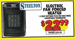Ollie's STEELTON. ELECTRIC FAN FORCED HEATER offer