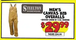 Ollie's STEELTON MEN'S CANVAS BIB OVERALLS offer
