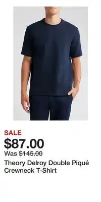 Nordstrom Theory Delroy Double Piqué Crewneck T-Shirt offer