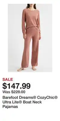 Nordstrom Barefoot Dreams CozyChic Ultra Lite Boat Neck Pajamas offer