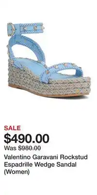 Nordstrom Valentino Garavani Rockstud Espadrille Wedge Sandal (Women) offer