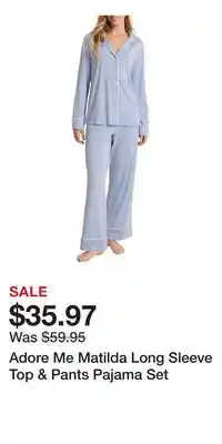 Nordstrom Adore Me Matilda Long Sleeve Top & Pants Pajama Set offer