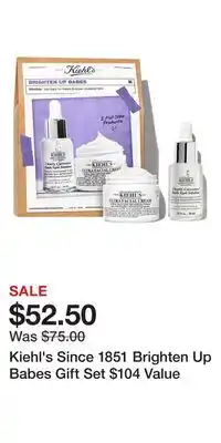 Nordstrom Kiehl's Since 1851 Brighten Up Babes Gift Set $104 Value offer