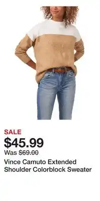 Nordstrom Vince Camuto Extended Shoulder Colorblock Sweater offer