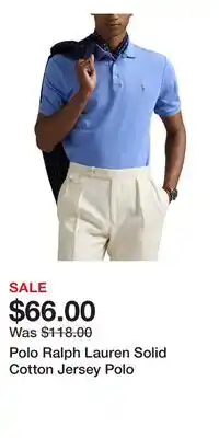 Nordstrom Polo Ralph Lauren Solid Cotton Jersey Polo offer