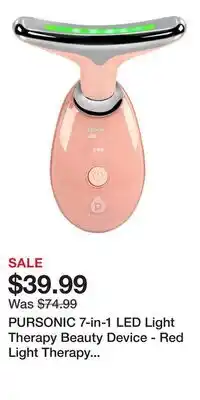 Nordstrom PURSONIC 7-in-1 LED Light Therapy Beauty Device - Red Light Therapy Face & Neck Sculpting Wand offer