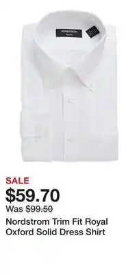 Nordstrom Nordstrom Trim Fit Royal Oxford Solid Dress Shirt offer