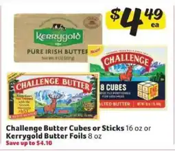 Winn Dixie Challenge Butter Cubes or Sticks or Kerrygold Butter Foils offer