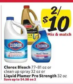 Winn Dixie Clorox Bleach or Liquid Plumer Pro Strength offer