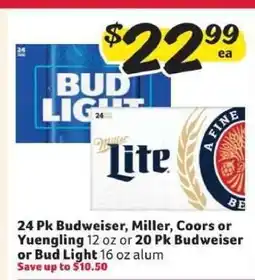 Winn Dixie Budweiser, Miller, Coors or Yuengling offer