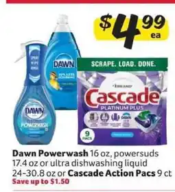 Winn Dixie Dawn Powerwash or Cascade Action Pacs offer