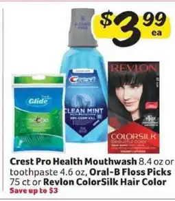 Winn Dixie Crest Pro Health Mouthwash or Revlon ColorSilk Hair Color offer