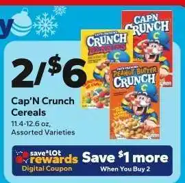 Save a Lot Cap'N Crunch Cereals offer