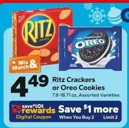 Save a Lot Ritz Crackers or Oreo Cookies offer