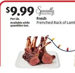 Aldi Specially Selected Fresh Frenched Rack of Lamb offer