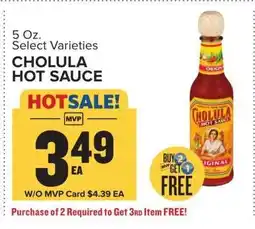 Food Lion Cholula Hot Sauce offer