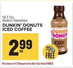 Food Lion Dunkin' Donuts Iced Coffee offer