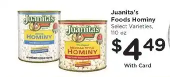 Kroger Juanita's Foods Hominy offer