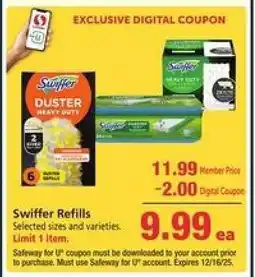 Safeway Swiffer Refills offer