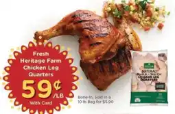 Kroger Fresh Heritage Farm Chicken Leg Quarters offer