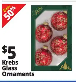 Ocean State Job Lot Krebs Glass Ornaments offer