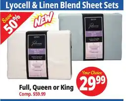 Ocean State Job Lot Lyocell & Linen Blend Sheet Sets offer