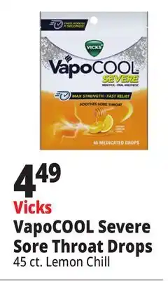 Ocean State Job Lot VapoCOOL Severe Sore Throat Drops offer