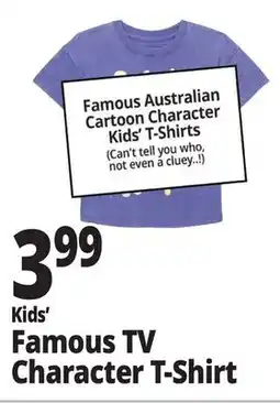 Ocean State Job Lot Kids' Famous TV Character T-Shirt offer