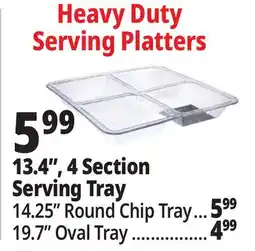 Ocean State Job Lot 13.4, 4 Section Serving Tray offer