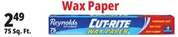 Ocean State Job Lot Reynolds Kitchens Cut-Rite Wax Paper 75 sq ft offer