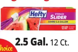 Ocean State Job Lot Hefty Storage Jumbo Gallon Slider Bags 12 Count offer