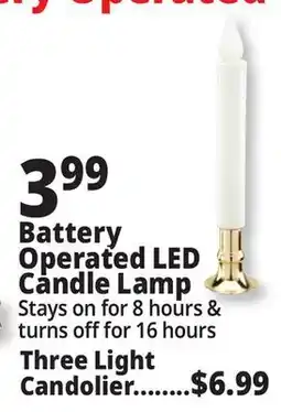 Ocean State Job Lot Battery Operated LED Candle Lamp offer