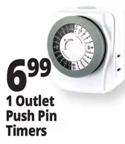 Ocean State Job Lot 1 Outlet Push Pin Timers offer