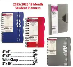 Ocean State Job Lot 2025/2026 18 Month Student Planners offer