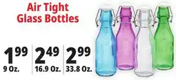Ocean State Job Lot Air Tight Glass Bottles offer