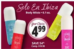 Ocean State Job Lot Solo En Ibiza Body Mists offer