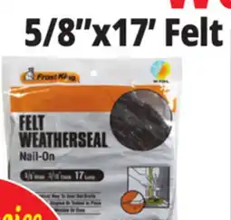 Ocean State Job Lot Frost King Vinyl Foam Self-Stick Weatherseal offer