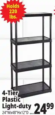 Ocean State Job Lot 4-Tier Plastic Light-duty offer