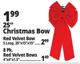 Ocean State Job Lot 25 Christmas Bow offer
