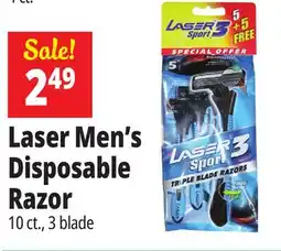 Ocean State Job Lot Laser Men's Disposable Razor offer