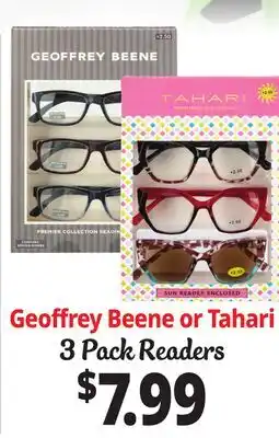 Ocean State Job Lot Geoffrey Beene or Tahari 3 Pack Readers offer