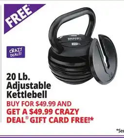 Ocean State Job Lot 20 Lb. Adjustable Kettlebell offer