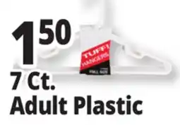 Ocean State Job Lot 7 Ct. Adult Plastic Hangers offer