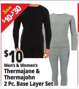 Ocean State Job Lot Men's & Women's Thermajane & Thermajohn 2 Pc. Base Layer Set offer