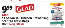 Ocean State Job Lot 13 Gallon Tall Kitchen Drawstring Scented Trash Bags offer