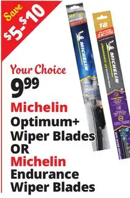 Ocean State Job Lot Optimum+ Blades OR Michelin Endurance Wiper Blades offer