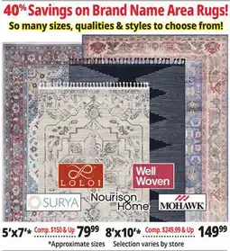 Ocean State Job Lot Brand Name Area Rugs! offer