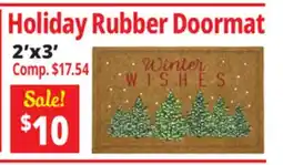 Ocean State Job Lot Holiday Rubber Doormat offer