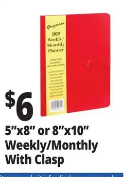 Ocean State Job Lot 5x8 or 8x10 Weekly/Monthly With Clasp offer